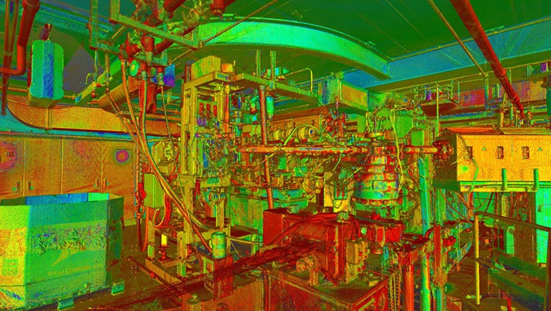 laserscan van industriële installatie